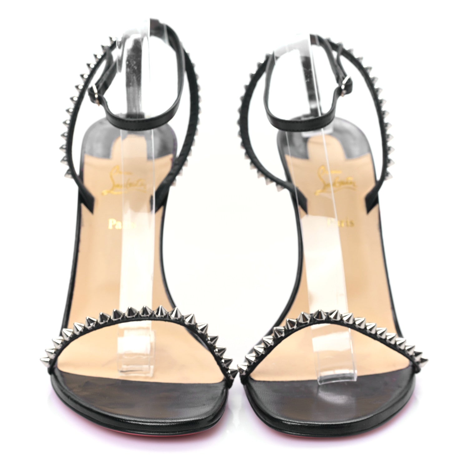 Christian Louboutin Kid Spiked So Me 100 Sandals 40 Black 2 of 9