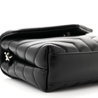 Saint Laurent Calfskin Y Quilted Monogram Toy Loulou Crossbody Bag Black 9 of 12