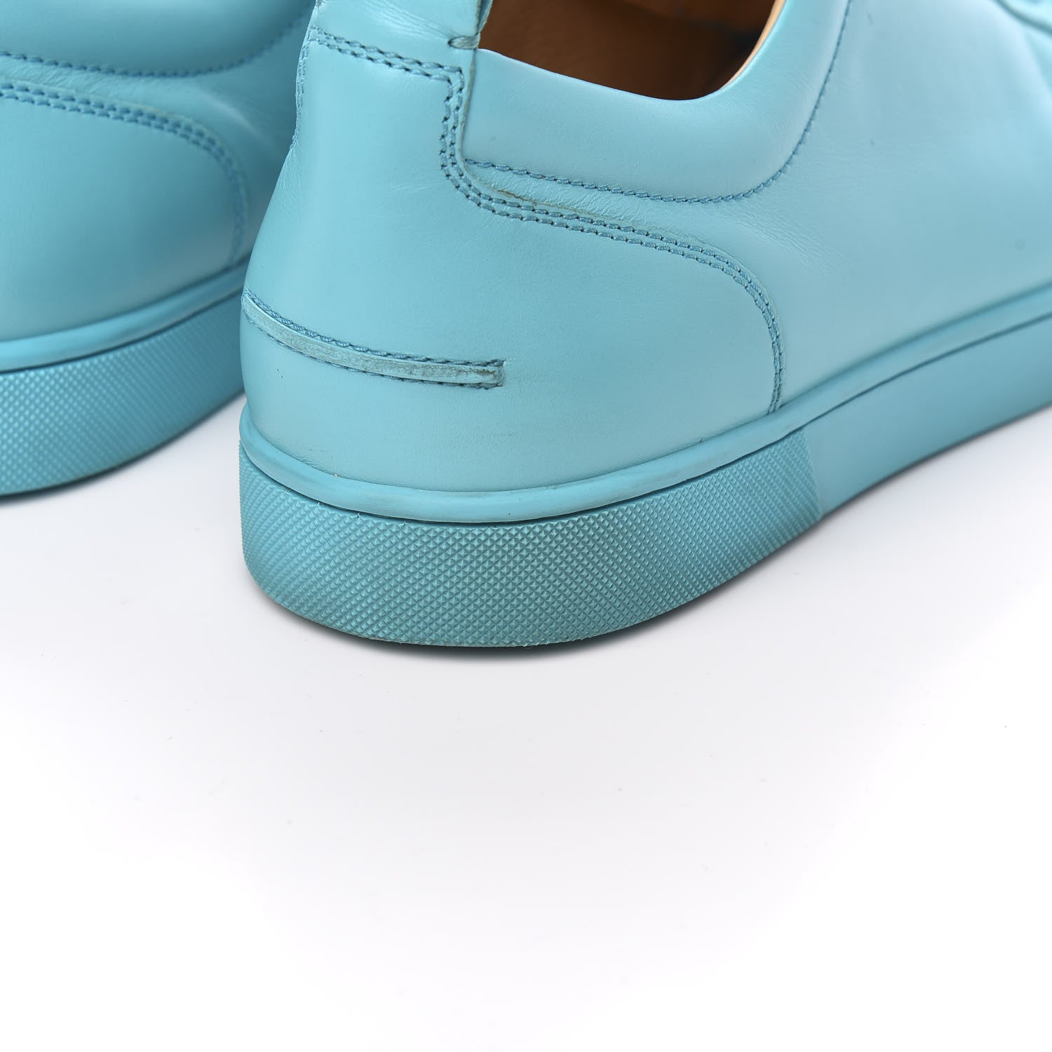 Christian Louboutin Calfskin Mens Louis Junior Spikes Flat Sneakers 43.5 Turquoise 5 of 11
