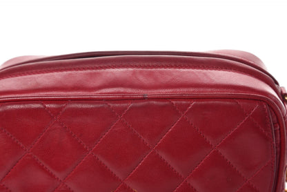 Chanel Lambskin Quilted Camera Case Red 9 of 11