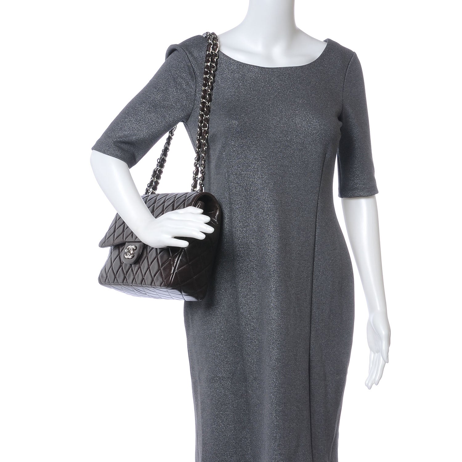 Chanel Lambskin Jumbo Single Flap Brown 2 of 8