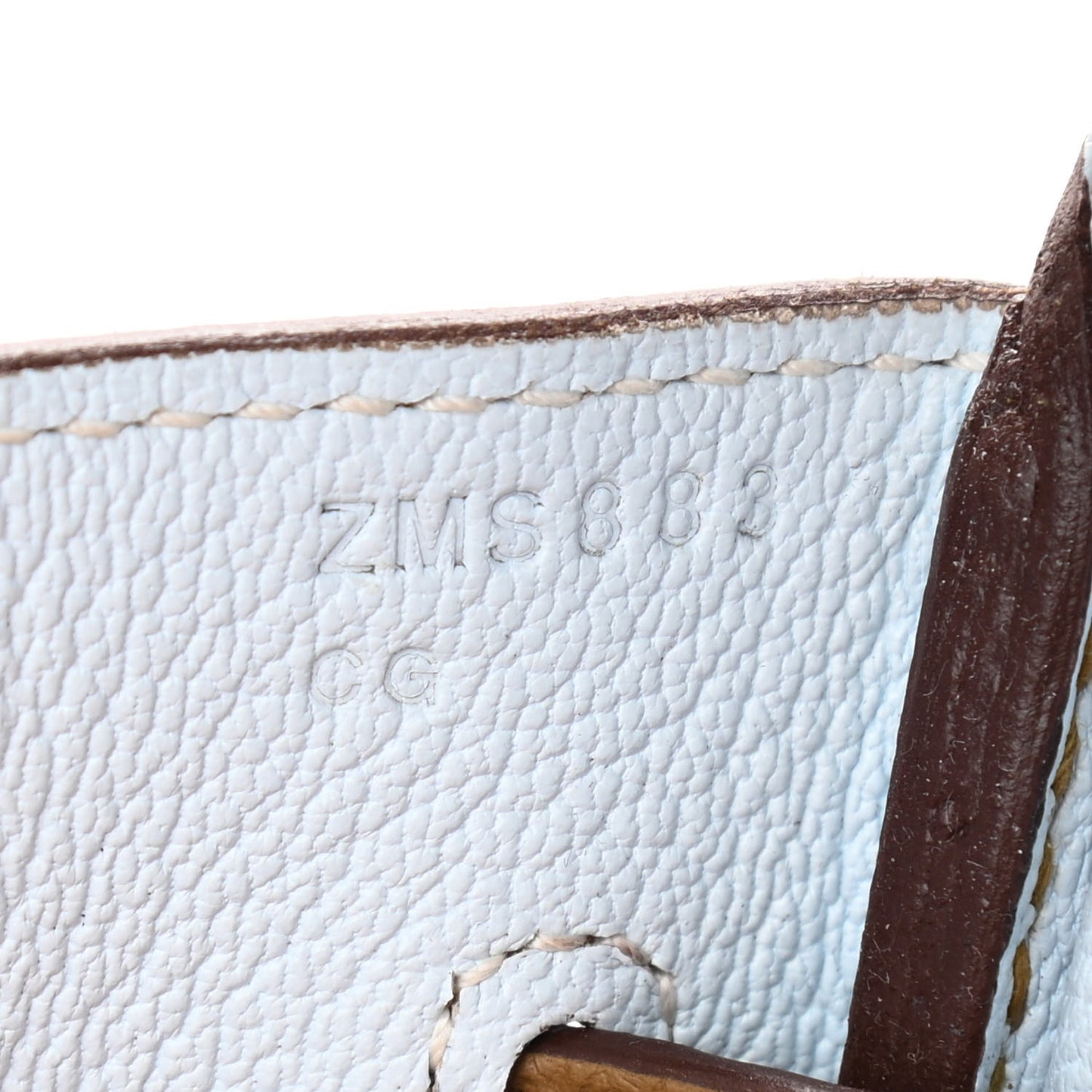 Togo Verso Birkin 30 Bronze Dore Bleu Brume