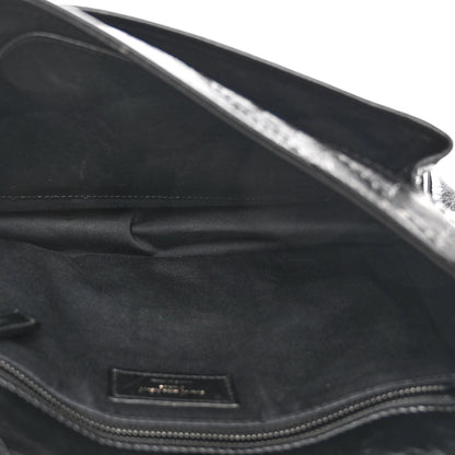 Saint Laurent Crinkled Calfskin Matelasse Monogram Medium Niki Chain Satchel Black 5 of 11