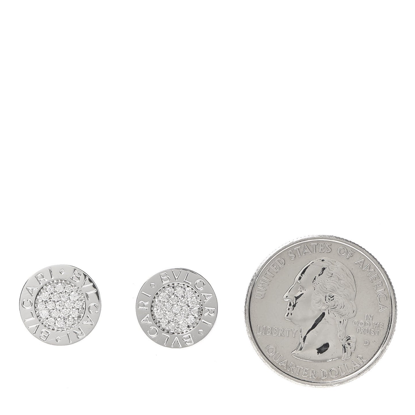 18K White Gold Diamond BVLGARI BVLGARI Stud Earrings