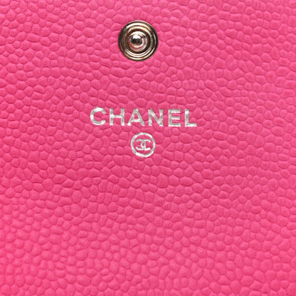 Chanel Iridescent Caviar Quilted Flap Card Holder Pink 6 of 11