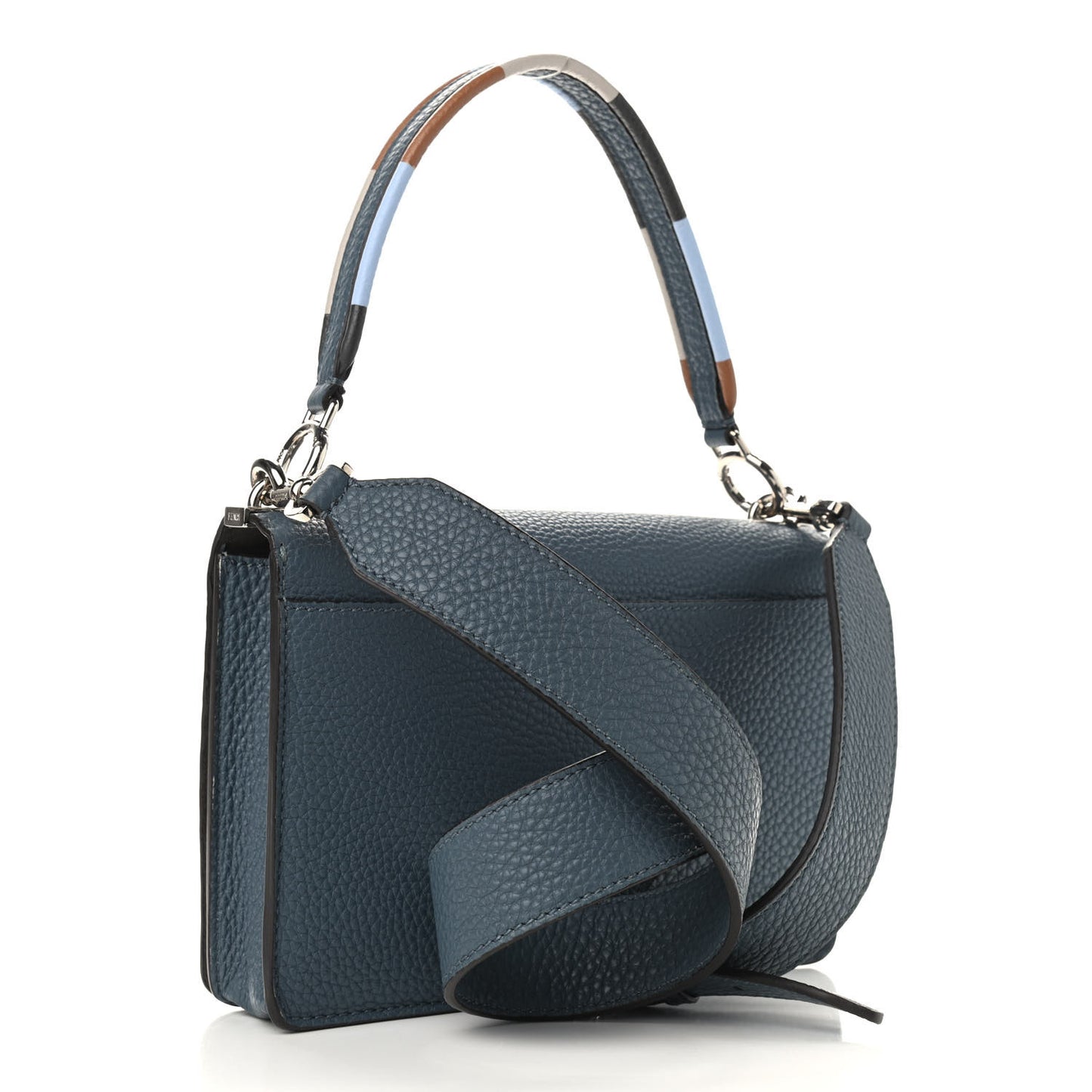 Cuoio Romano Selleria Piping Messenger Bag Tempesta Multicolor