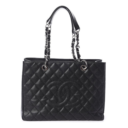 Chanel Caviar Quilted Grand Shopping Tote GST Black 1 of 9