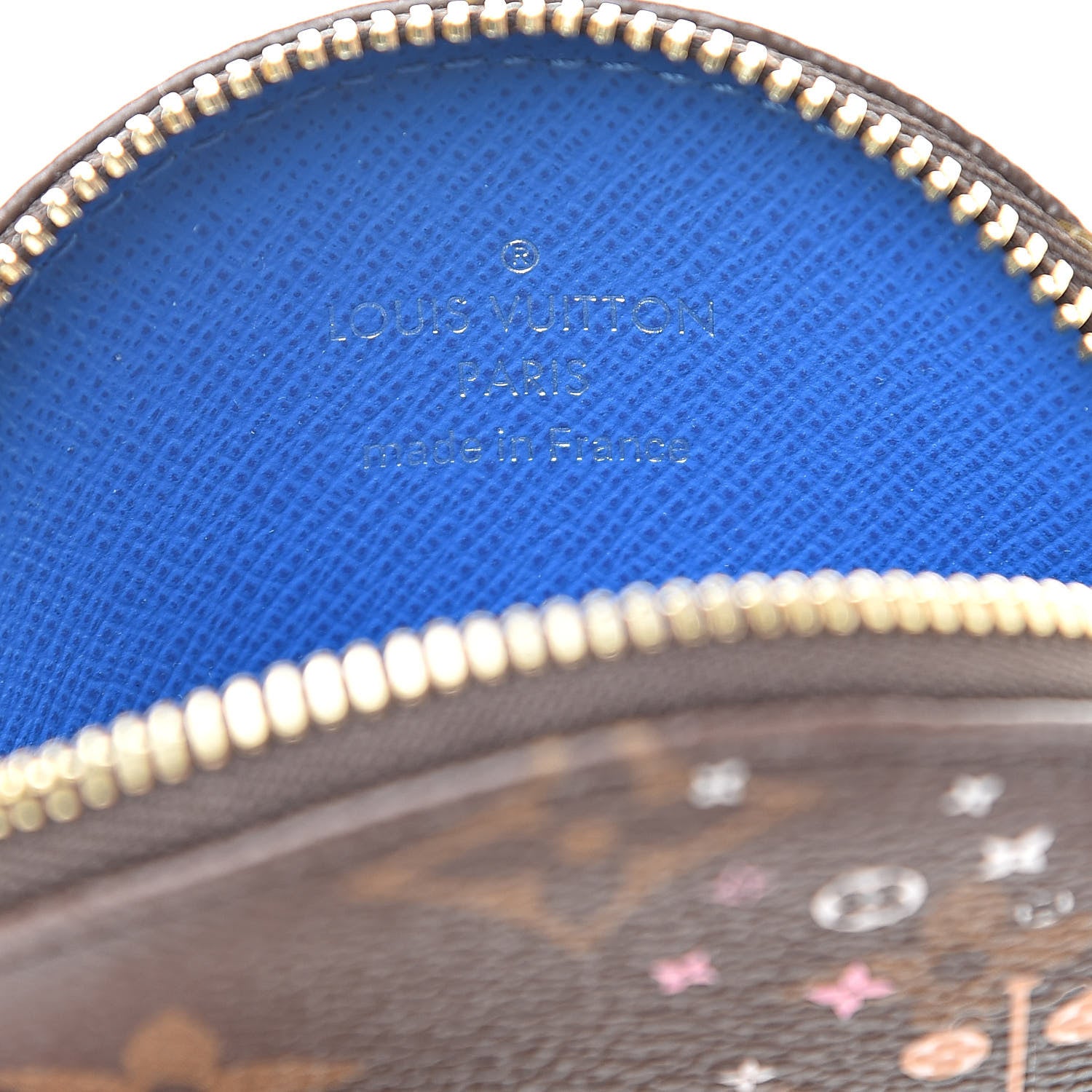 Louis Vuitton Monogram 2019 Christmas Animation Round Coin Purse Blue 6 of 8