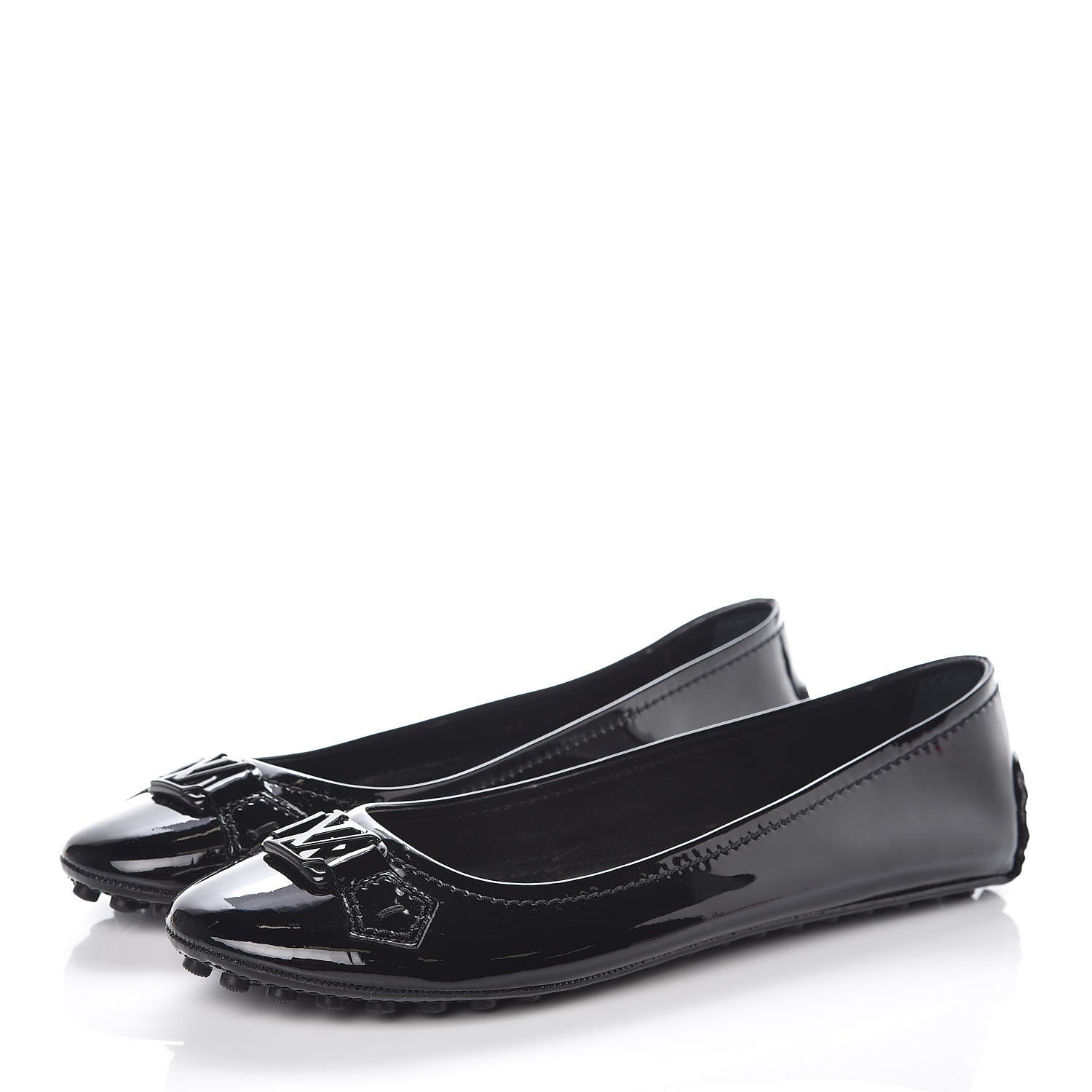 Louis Vuitton Patent Calfskin Oxford Ballerina Flats 41 Black 3 of 7