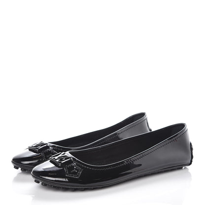 Louis Vuitton Patent Calfskin Oxford Ballerina Flats 41 Black 3 of 7