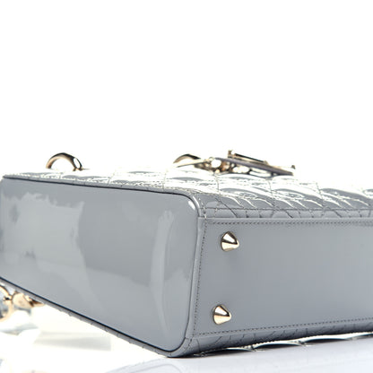 Christian Dior Patent Cannage Small Lady Dior Grey 8 of 9