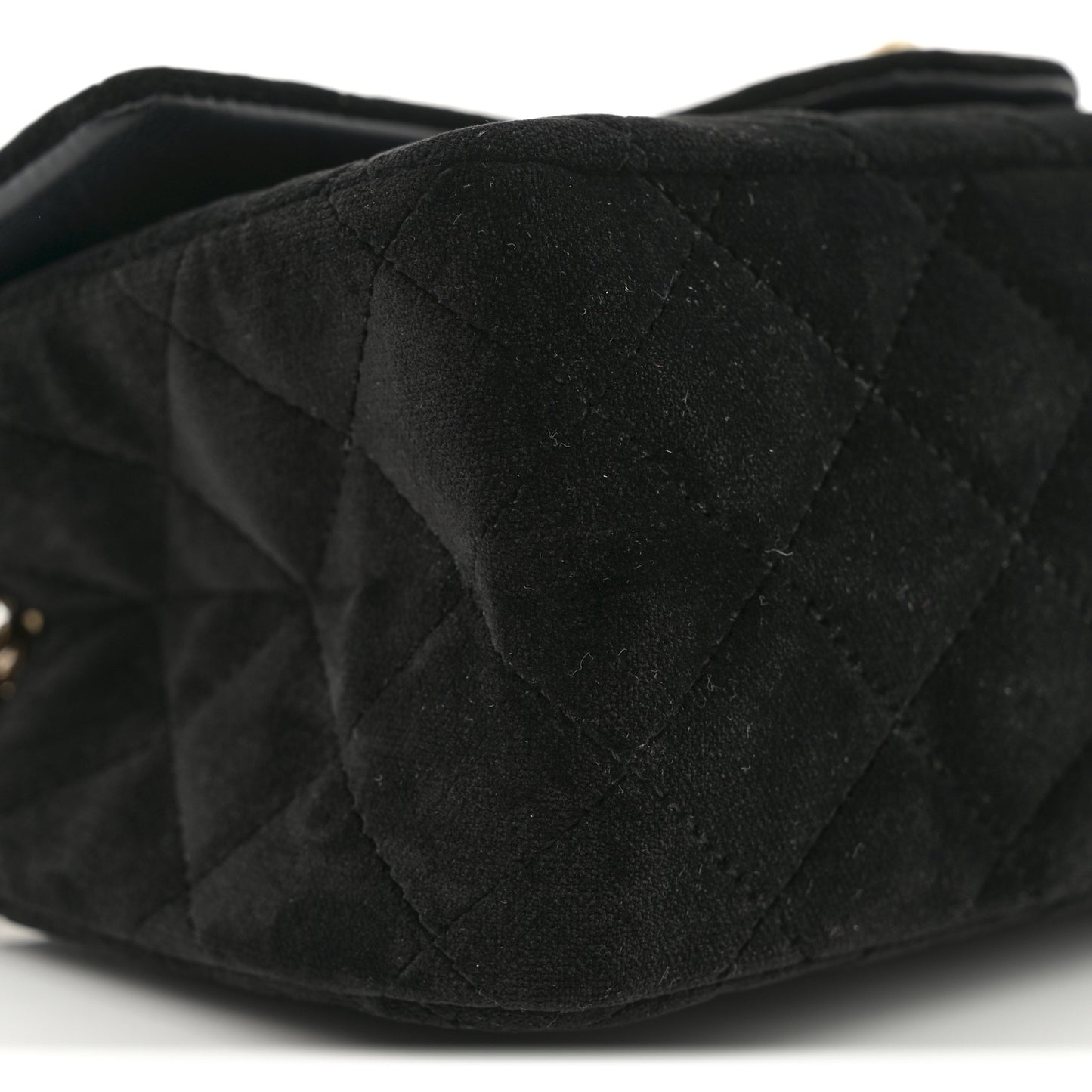 Velvet Quilted Crystal Mini 2.55 Reissue Flap Black