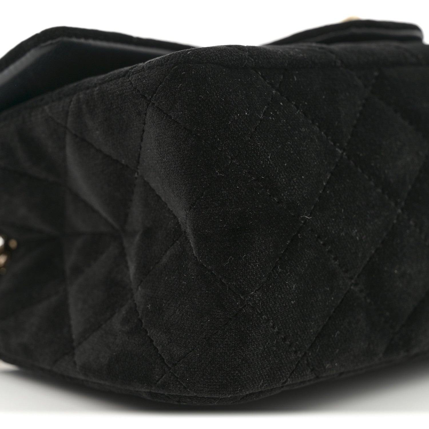 Chanel Velvet Quilted Crystal Mini 2.55 Reissue Flap Black 9 of 10