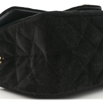 Chanel Velvet Quilted Crystal Mini 2.55 Reissue Flap Black 9 of 10