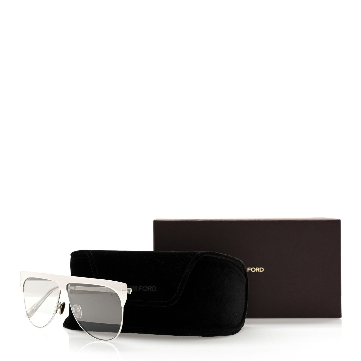Tom Ford Gold Plated West Sunglasses TF706 Silver 8 of 8