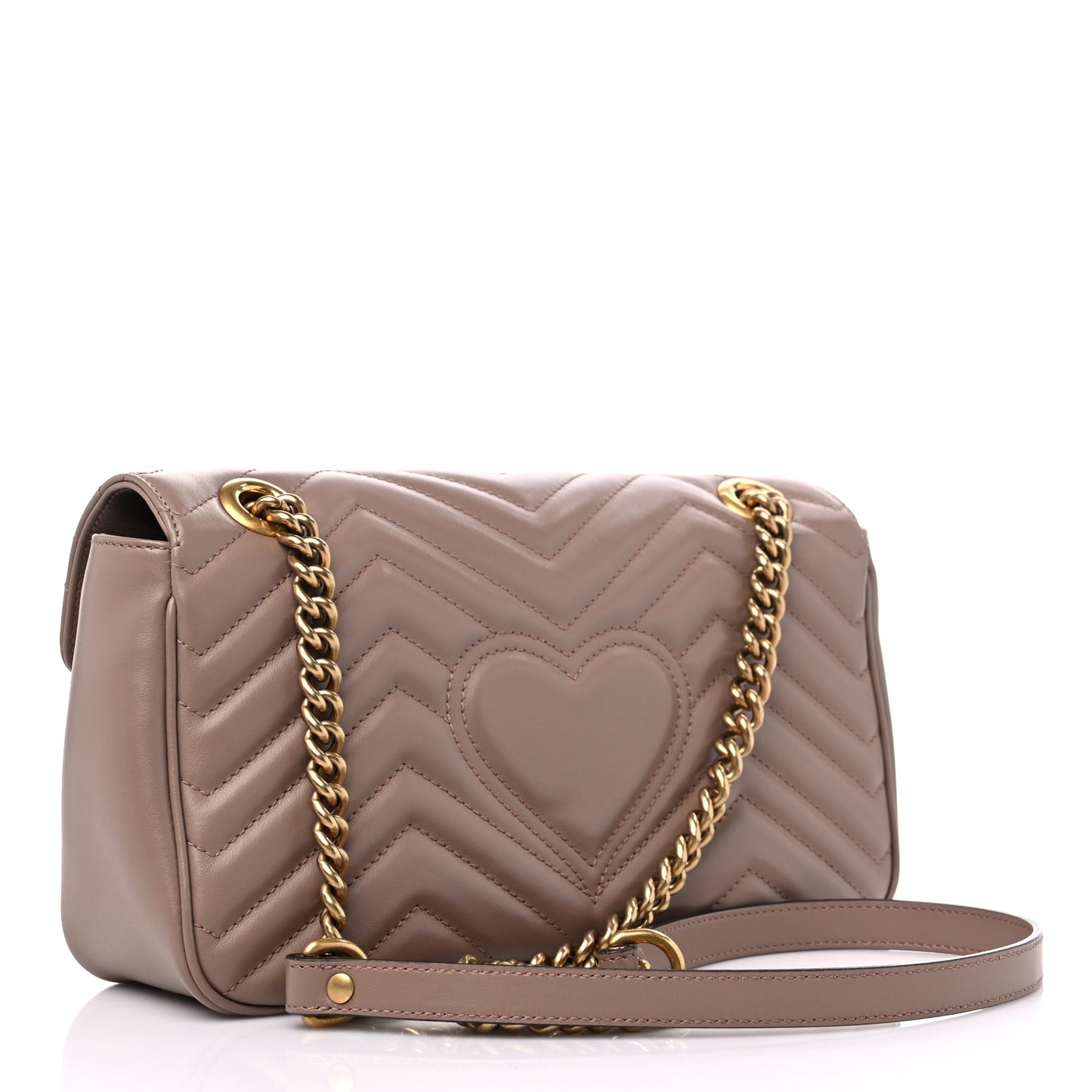Calfskin Matelasse Small GG Marmont Shoulder Bag Porcelain Rose
