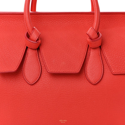 Celine Crisped Calfskin Small Tie Knot Tote Vermillion 8 of 16