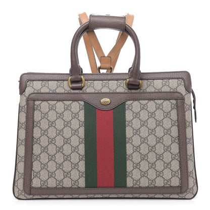 Gucci GG Supreme Monogram Web Ophidia Convertible Backpack Beige New Acero 1 of 10
