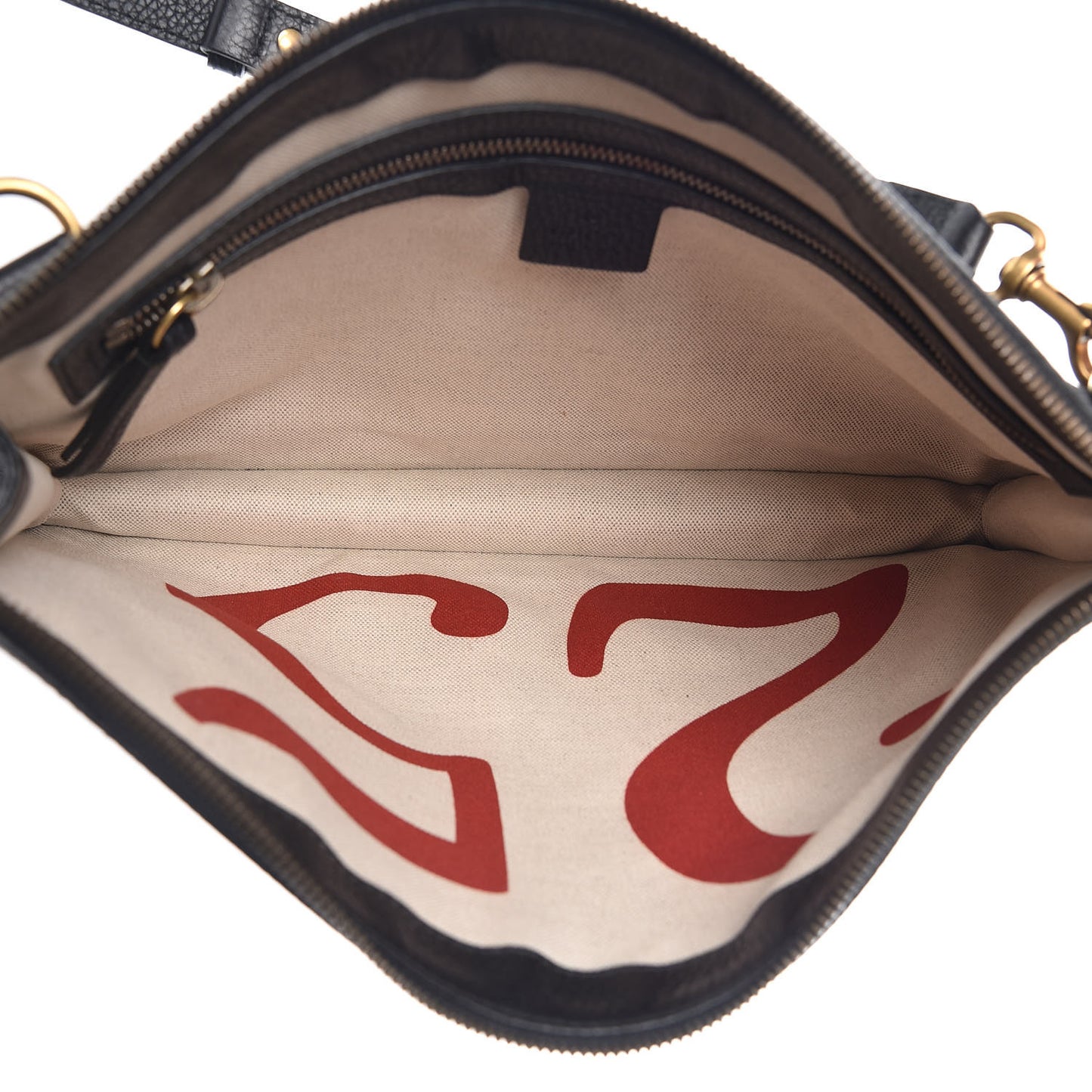 Calfskin Kingsnake Print Messenger Black