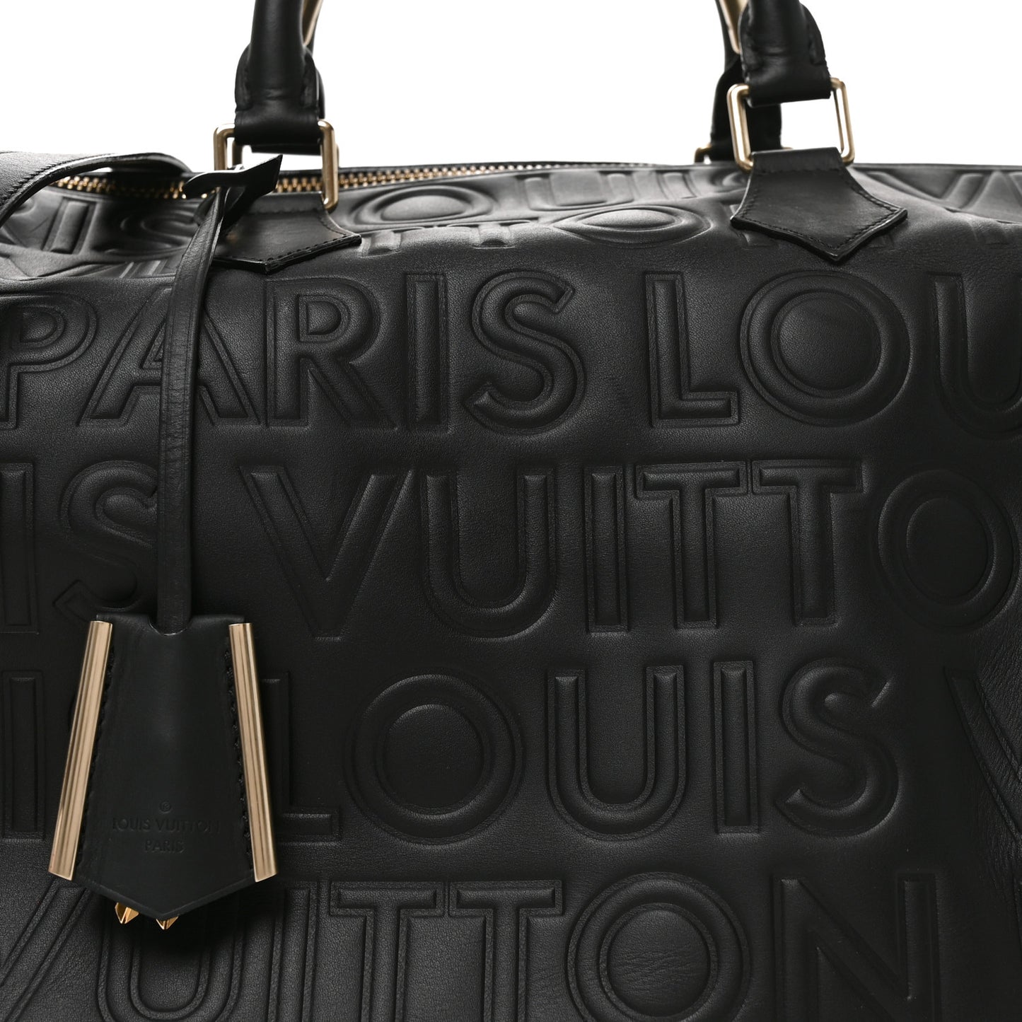 Calfskin Embossed Speedy Cube 30 Black