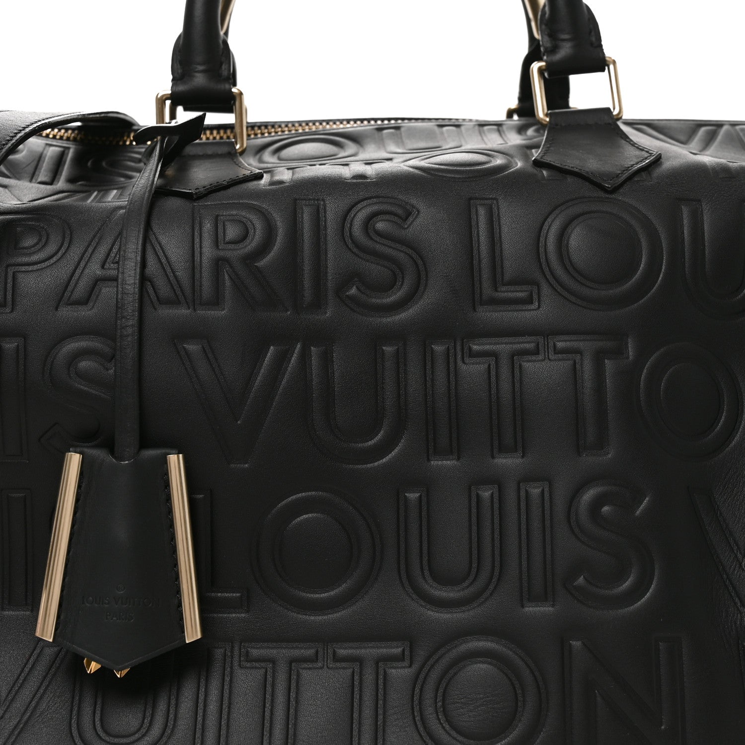 Louis Vuitton Calfskin Embossed Speedy Cube 30 Black 7 of 9