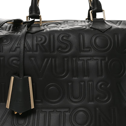 Louis Vuitton Calfskin Embossed Speedy Cube 30 Black 7 of 9
