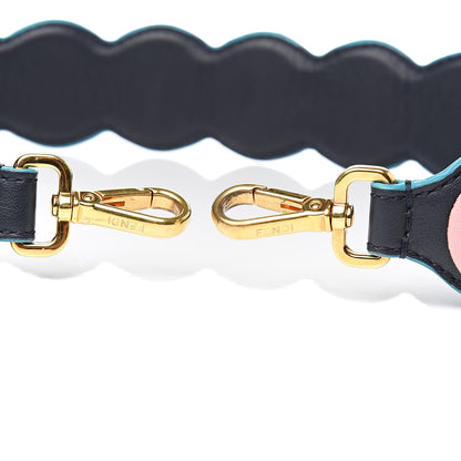 Fendi Vitello Dolce Spike Studded Circle Strap You Blue Notte Multicolor 4 of 4