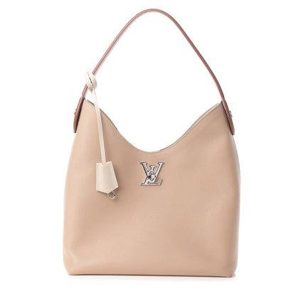 Louis Vuitton Calfskin Lockme Hobo Beige 1 of 9