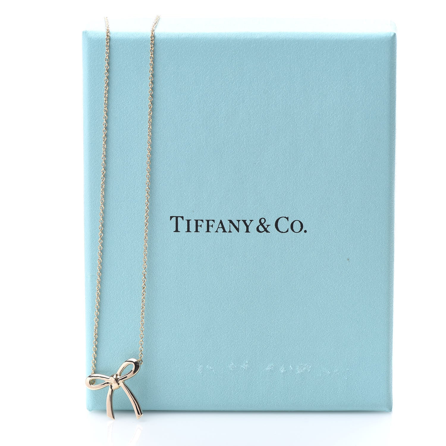 Tiffany 18K Rose Gold Mini Bow Pendant Necklace 6 of 6