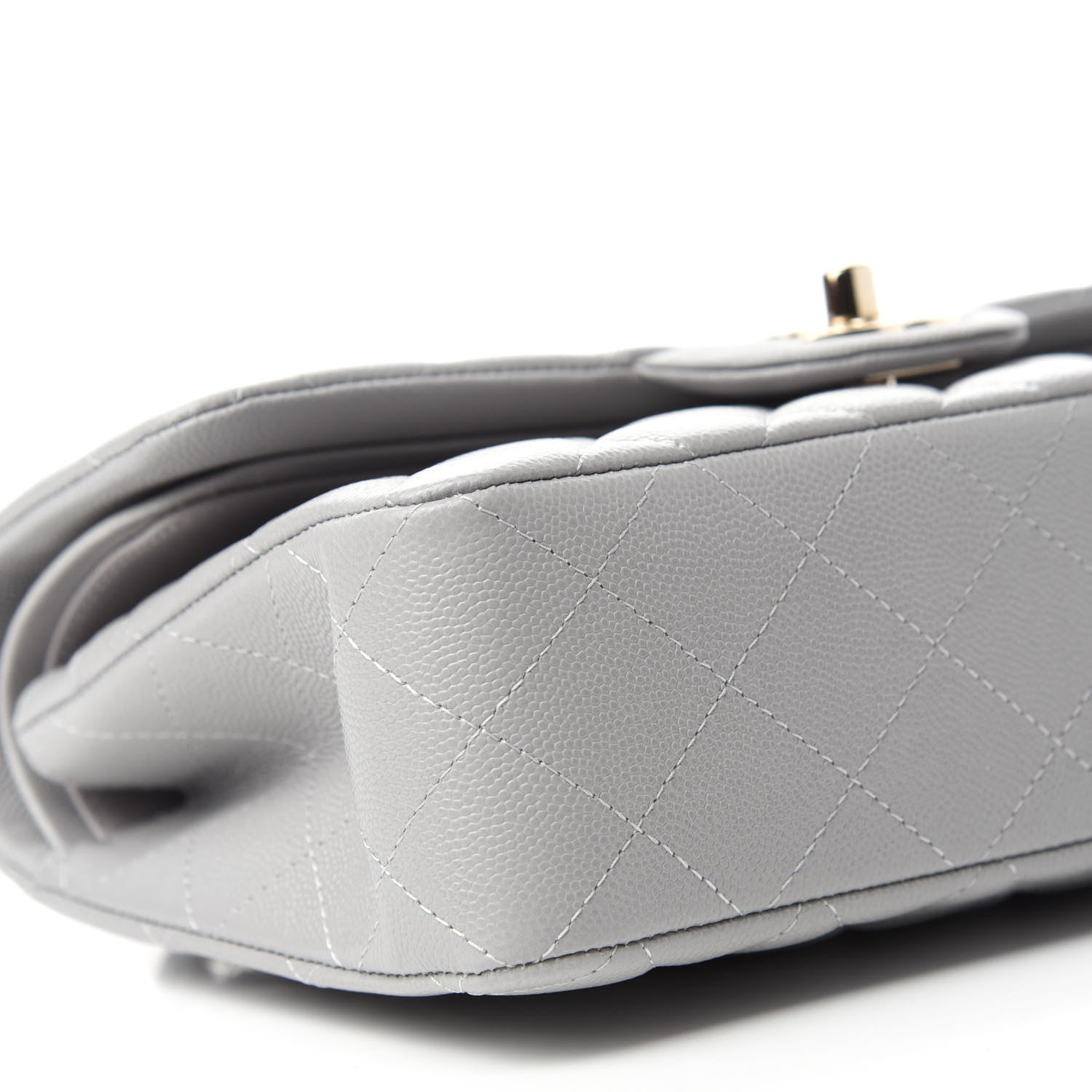 Chanel Caviar Quilted Small Double Flap Grey 6 of 11