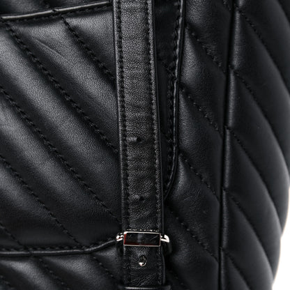 Chanel Calfskin Chevron Quilted Small Urban Spirit Backpack Black 12 of 13