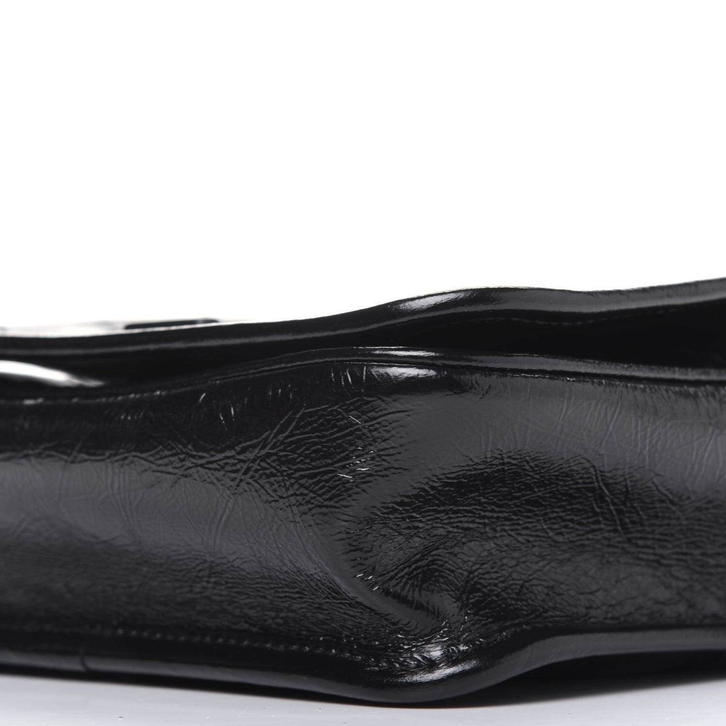 Crinkled Calfskin Matelasse Monogram Niki Chain Wallet Black