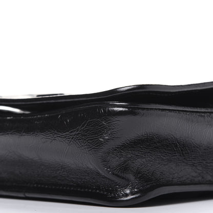 Saint Laurent Crinkled Calfskin Matelasse Monogram Niki Chain Wallet Black 9 of 10