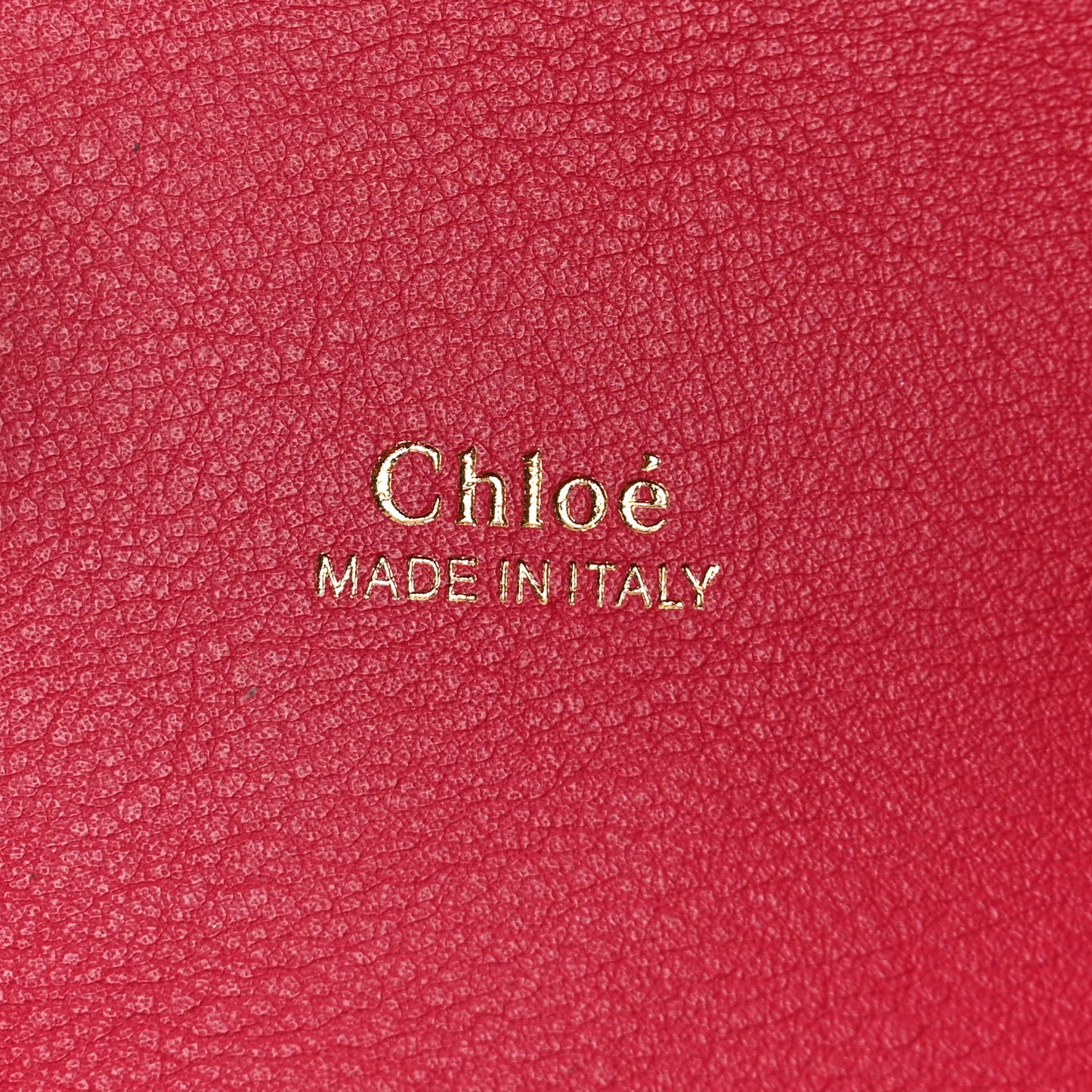 Calfskin Crocodile Embossed Small Aby Lock Dusky Red