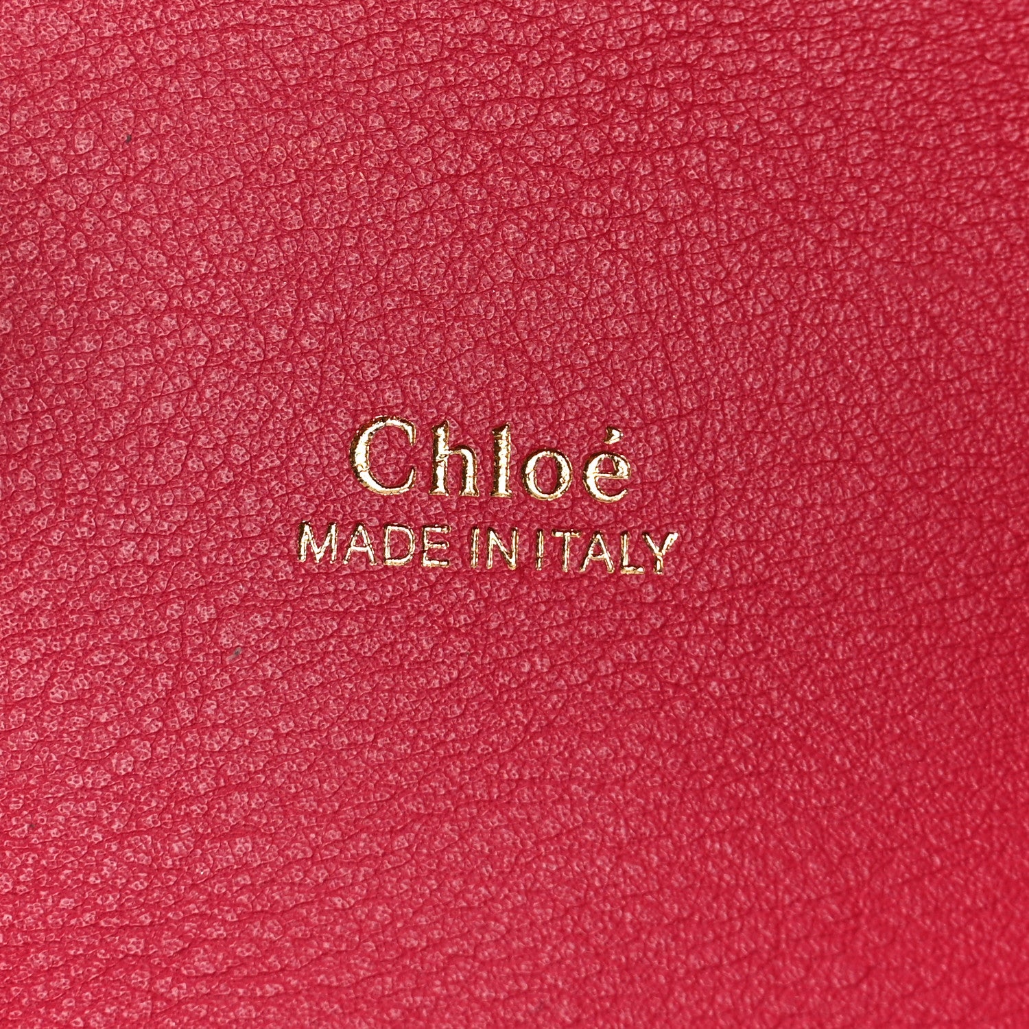 Chloe Calfskin Crocodile Embossed Small Aby Lock Dusky Red 6 of 8