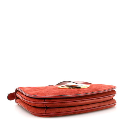Gucci Suede Talco Roxy Calfskin Web Medium Blondie Shoulder Flap Bag Blondie Red 4 of 10