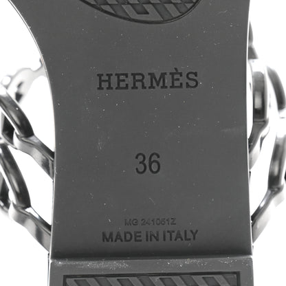 Hermes Rubber Chaine d'Ancre Island Sandals 36 Black 7 of 8