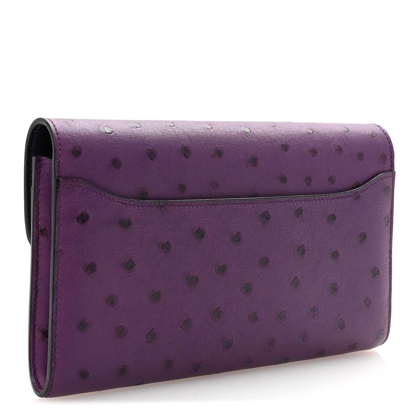 Ostrich Constance Long Wallet Violine