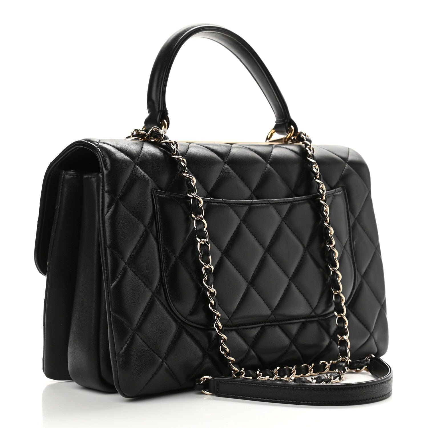 Chanel Lambskin Quilted Medium Trendy CC Flap Dual Handle Bag Black 3 of 15