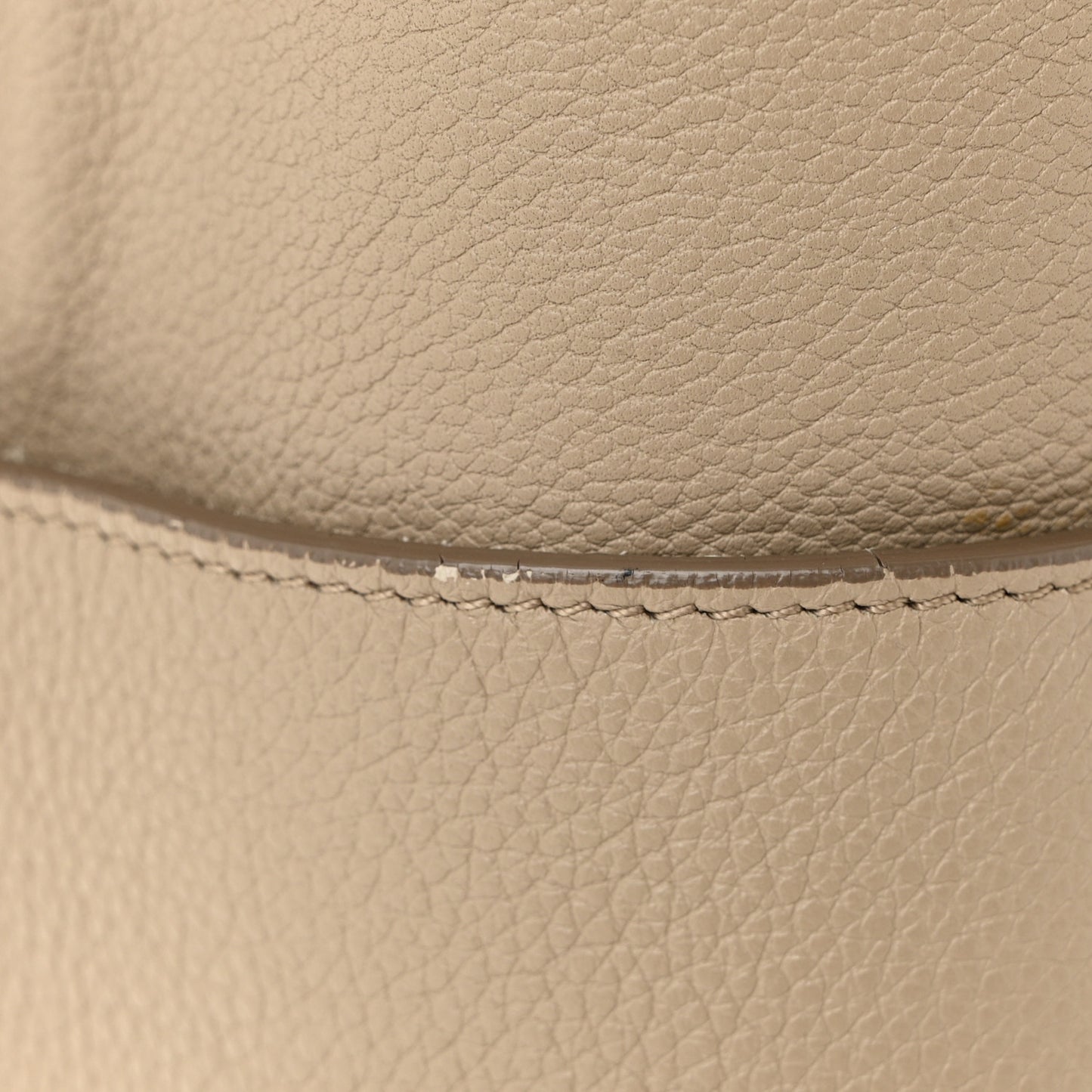 Soft Grained Calfskin Sangle Bucket Bag Taupe
