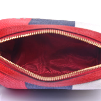 Gucci Canvas Sylvie Stripe Logo Cosmetic Case Mystic White Hibiscus Red Maritime 5 of 11