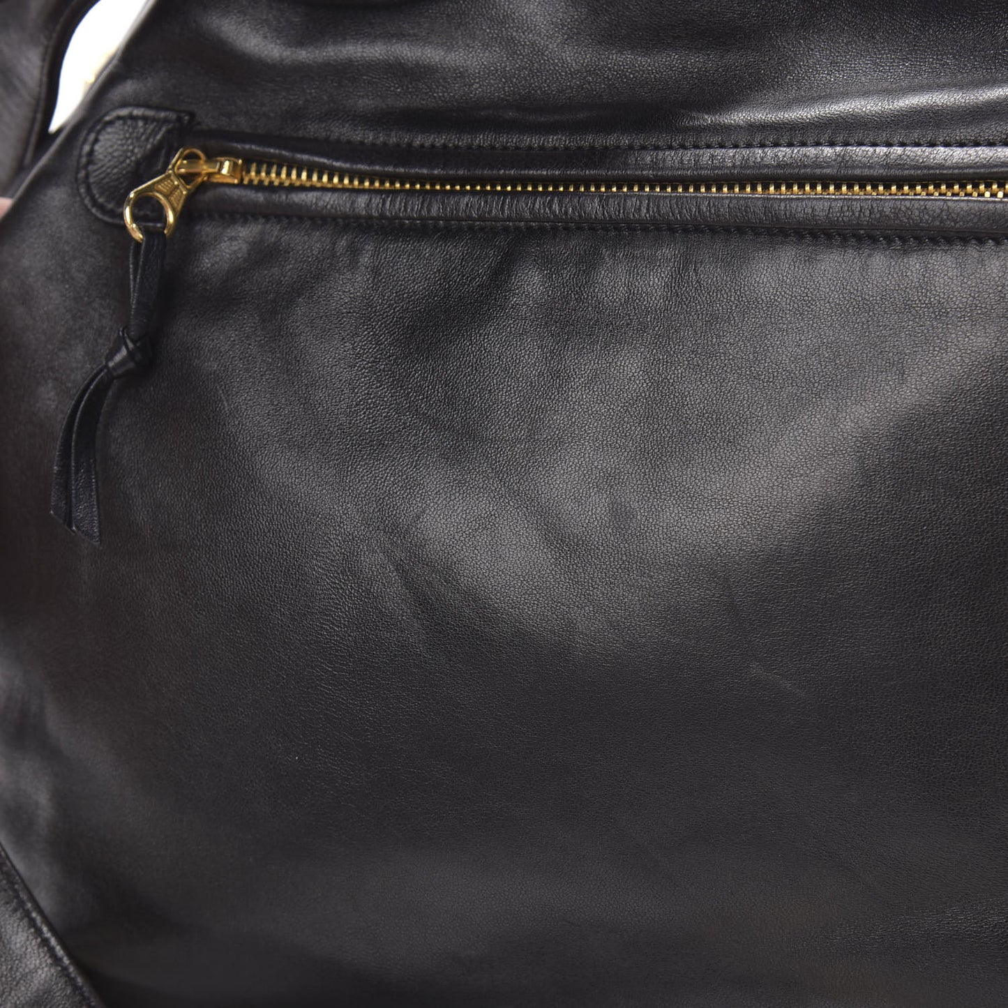Lambskin CC Drawstring Backpack Black