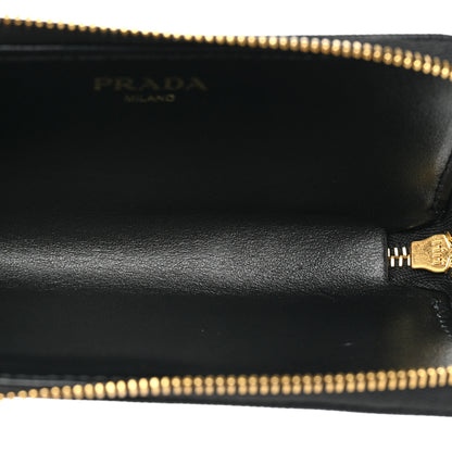 Prada Vitello Move Zip Around Keychain Black 5 of 9