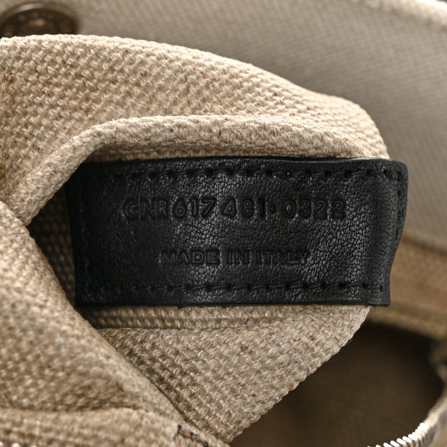 Saint Laurent Linen Calfskin Small Rive Gauche Tote Greggio Natural 7 of 11