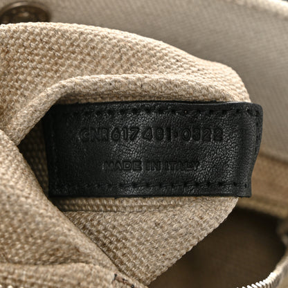 Saint Laurent Linen Calfskin Small Rive Gauche Tote Greggio Natural 7 of 11