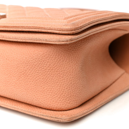 Chanel Iridescent Caviar Quilted Medium Boy Flap Beige 11 of 13