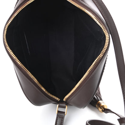 Saint Laurent Raffia Canvas Monogram Lou Camera Bag Dark Chocolate 5 of 10
