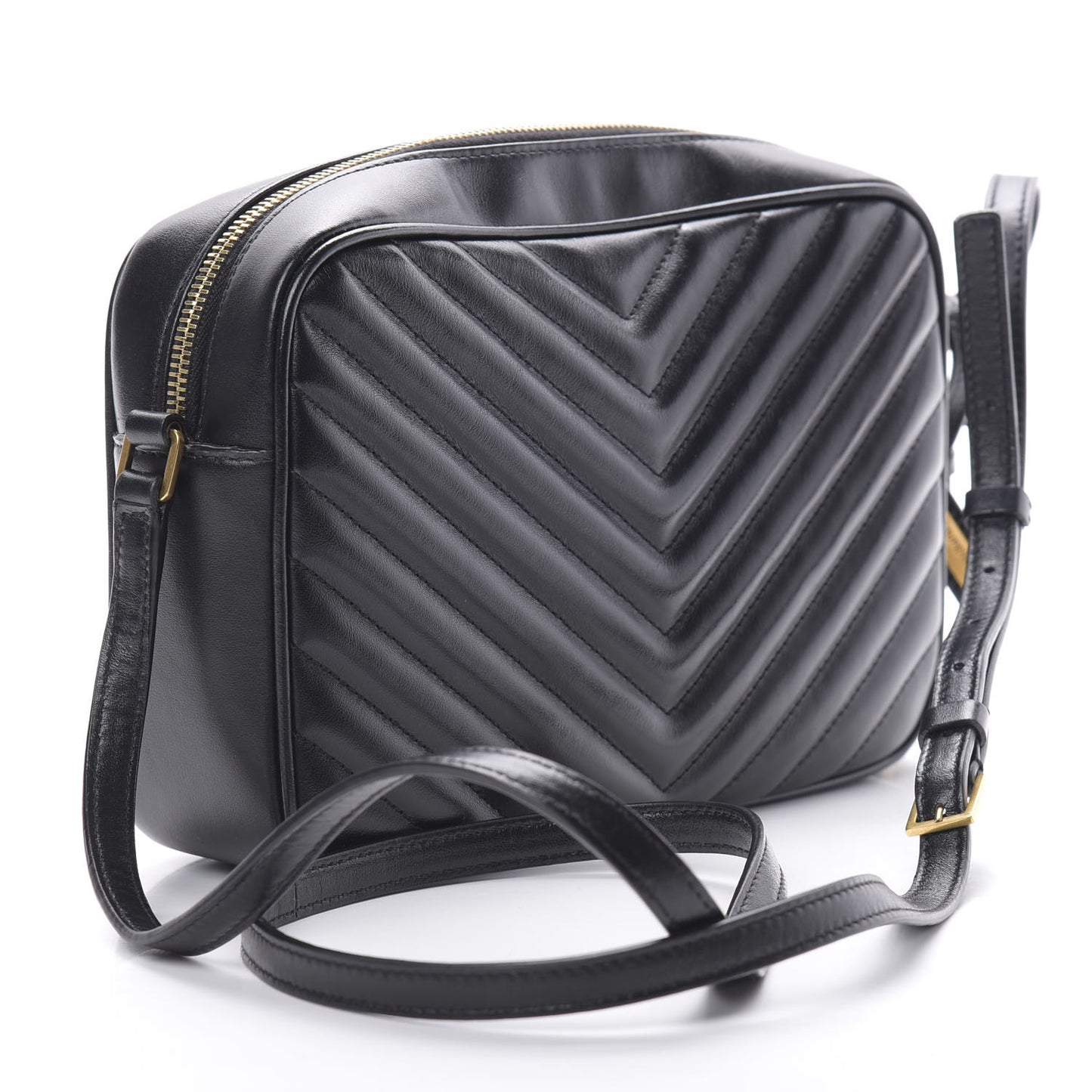 Calfskin Matelasse Monogram Lou Camera Bag Black