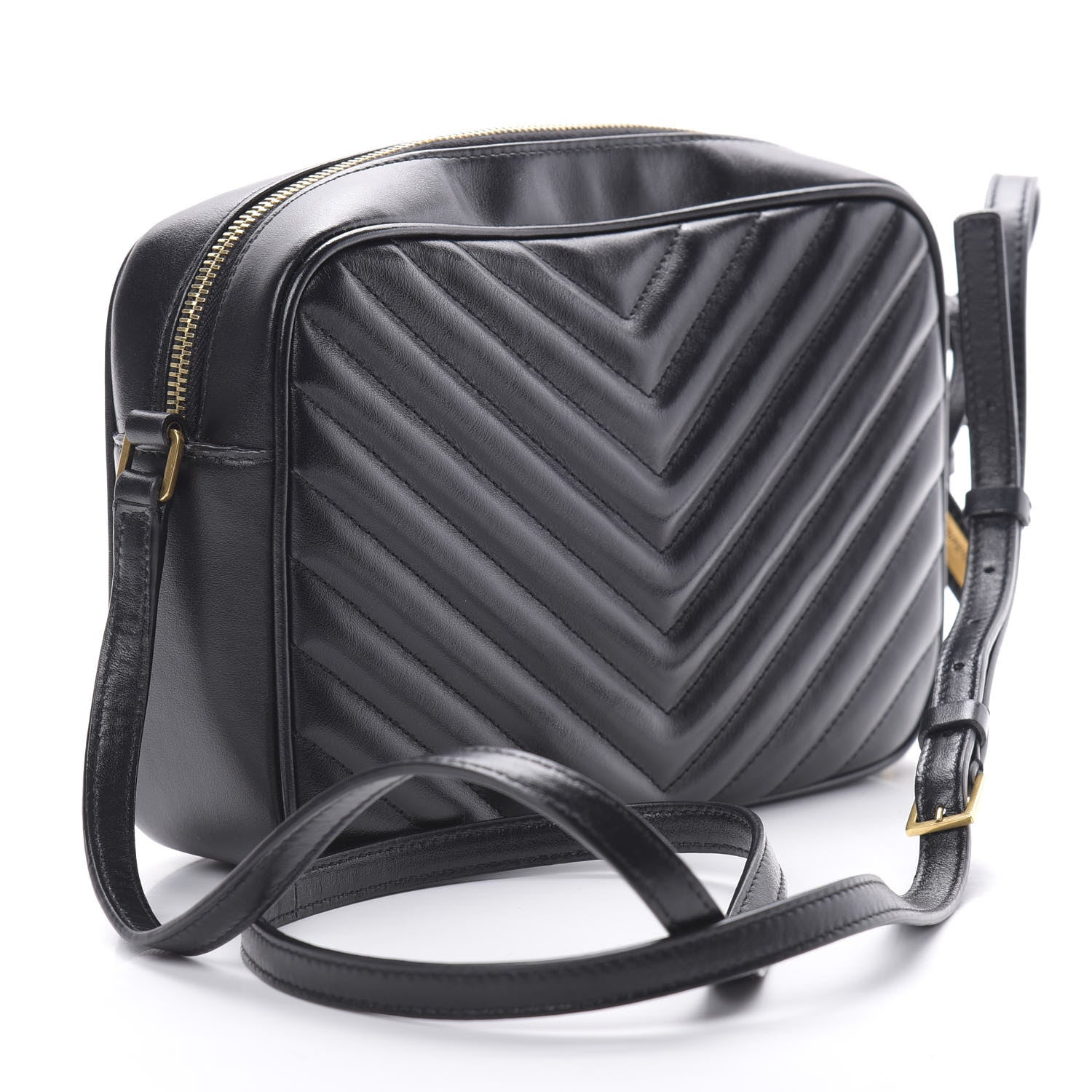 Saint Laurent Calfskin Matelasse Monogram Lou Camera Bag Black 3 of 10