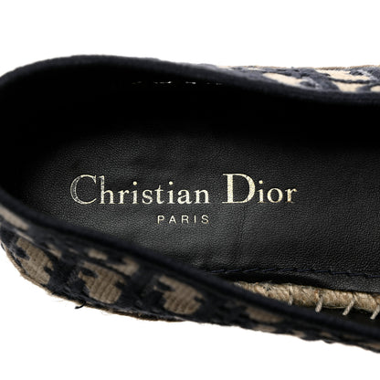 Christian Dior Oblique Embroidered Granville 15mm Espadrilles 40.5 Deep Blue 6 of 8